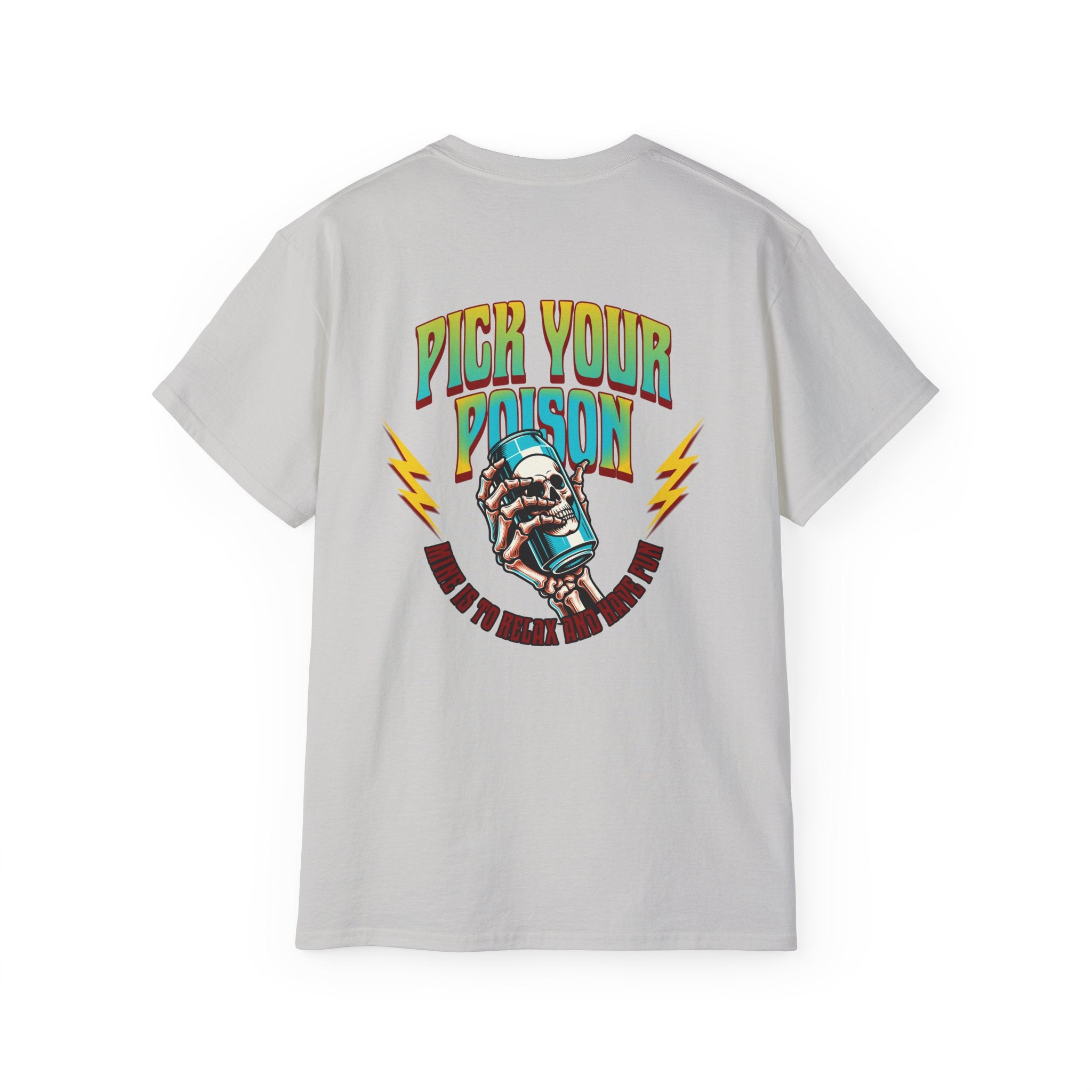 Pick Your Poison - Unisex Ultra Cotton Tee (Back) - Damned Threads